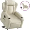 vidaXL Vidaxl Fauteuil Inclinable Crème Similicuir
