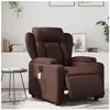 vidaXL Fauteuil de massage inclinable électrique marron similicuir