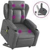 vidaXL Fauteuil inclinable de massage Gris Similicuir