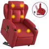 vidaXL Fauteuil inclinable de massage Rouge Similicuir
