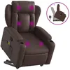 vidaXL Fauteuil inclinable de massage Marron Similicuir