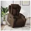 vidaXL Fauteuil inclinable de massage électrique Marron Tissu