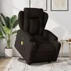 vidaXL Fauteuil inclinable de massage électrique Marron foncé Tissu