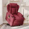 vidaXL Fauteuil inclinable de massage électrique Rouge bordeaux Tissu