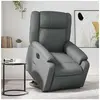 vidaXL Fauteuil inclinable de massage électrique gris similicuir