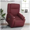 vidaXL Fauteuil inclinable de massage électrique rouge bordeaux