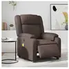 vidaXL Fauteuil de massage inclinable électrique marron similicuir