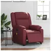 vidaXL Fauteuil de massage inclinable électrique rouge bordeaux