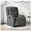 vidaXL Fauteuil inclinable de massage électrique gris foncé tissu