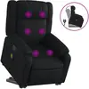 vidaXL Fauteuil inclinable de massage Noir Similicuir