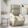 vidaXL Fauteuil inclinable de massage Crème Similicuir