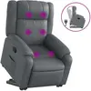 vidaXL Fauteuil inclinable de massage Gris Similicuir