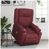 vidaXL Fauteuil inclinable de massage Rouge bordeaux Similicuir