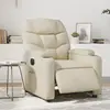 vidaXL Fauteuil inclinable électrique Crème Similicuir