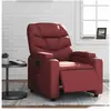 vidaXL Fauteuil inclinable électrique Rouge bordeaux Similicuir