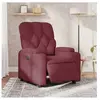 vidaXL Vidaxl Fauteuil Inclinable Électrique Rouge Bordeaux Tissu