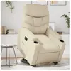 vidaXL Fauteuil inclinable Crème Similicuir