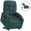 vidaXL Vidaxl Fauteuil Inclinable Électrique Vert Foncé Tissu