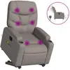 vidaXL Vidaxl Fauteuil Inclinable Électrique Taupe Tissu