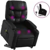 vidaXL Fauteuil inclinable de massage Noir Similicuir