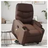 vidaXL Fauteuil inclinable de massage Marron Similicuir