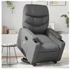 vidaXL Fauteuil inclinable de massage Gris Similicuir