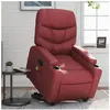 vidaXL Fauteuil inclinable de massage Rouge bordeaux Similicuir
