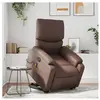 vidaXL Fauteuil inclinable de massage électrique marron similicuir