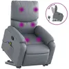 vidaXL Fauteuil inclinable de massage Gris Similicuir