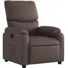 vidaXL Fauteuil inclinable électrique Marron Similicuir