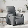 vidaXL Fauteuil inclinable électrique Gris Similicuir