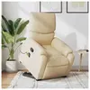 vidaXL Fauteuil inclinable de massage Crème Tissu