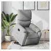 vidaXL Fauteuil inclinable électrique gris clair tissu