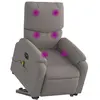 vidaXL Fauteuil inclinable de massage électrique Taupe Tissu