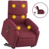 vidaXL Fauteuil inclinable de massage électrique Rouge bordeaux Tissu