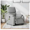 vidaXL Fauteuil de massage inclinable électrique gris clair tissu