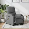 vidaXL Fauteuil inclinable de massage électrique gris foncé tissu