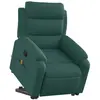 vidaXL Fauteuil inclinable de massage Vert foncé Tissu