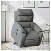 vidaXL Fauteuil de massage inclinable Gris foncé Tissu