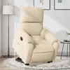 vidaXL Fauteuil inclinable électrique crème tissu microfibre