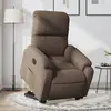 vidaXL Fauteuil inclinable électrique marron tissu microfibre