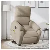 vidaXL Fauteuil inclinable de massage électrique taupe