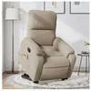 vidaXL Fauteuil inclinable de massage taupe tissu microfibre