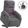 vidaXL Fauteuil inclinable de massage gris foncé tissu microfibre
