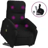 vidaXL Fauteuil inclinable de massage noir tissu microfibre