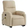 vidaXL Fauteuil inclinable de massage électrique crème