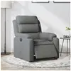 vidaXL Fauteuil inclinable électrique Gris foncé Tissu