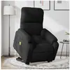 vidaXL Fauteuil inclinable de massage électrique noir tissu microfibre