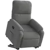 vidaXL Fauteuil inclinable gris foncé tissu microfibre