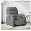 vidaXL Fauteuil inclinable de massage électrique gris foncé tissu
